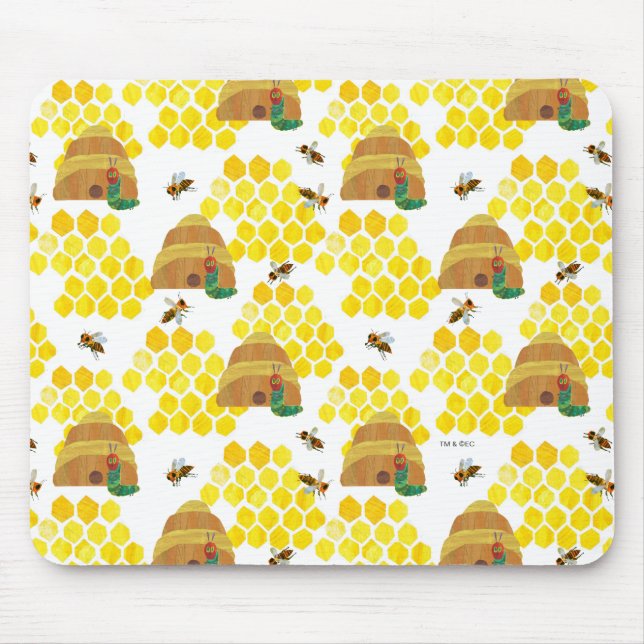 Hungry Caterpillar | Save the Bees Pattern Mouse Pad (Front)