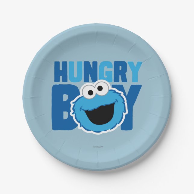 Hungry Cookie Monster Paper Plate (Front)