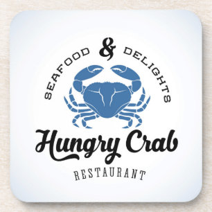 Hungry Crab Restaurant Poster Coaster