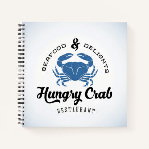 Hungry Crab Restaurant Poster Notebook