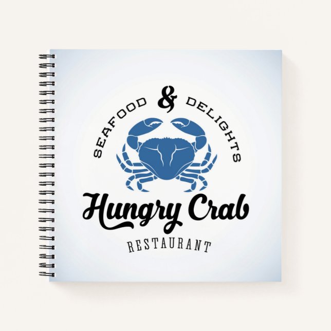 Hungry Crab Restaurant Poster Notebook (Front)