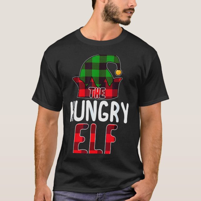 Hungry Elf Matching Family Group Christmas Party P T-Shirt (Front)