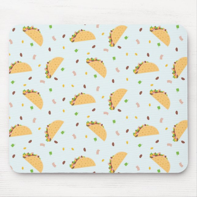 Hungry For Tacos Pattern Mouse Pad (Front)