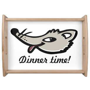 Hungry Fox graphic dinner serving tray