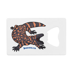 Hungry gila monster lizard cartoon illustration