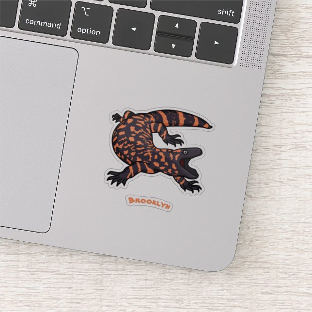 Hungry gila monster lizard cartoon illustration (Detail)