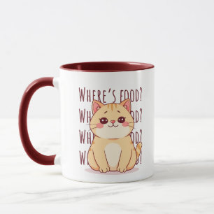 Hungry Ginger Cat Mug