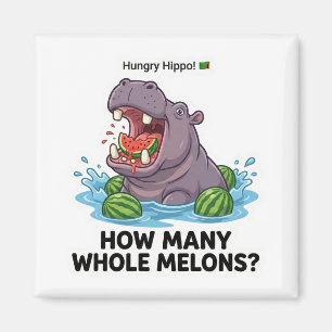 Hungry Hippo Watermelon Magnet