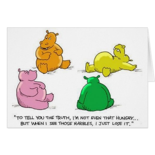 Hungry Hippos! - Romance Card (Front Horizontal)