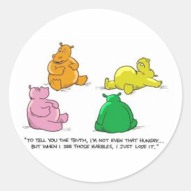 Hungry Hippos! - Sticker (Front)