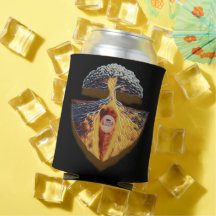 Hungry Hollow Black and Gold Can Cooler