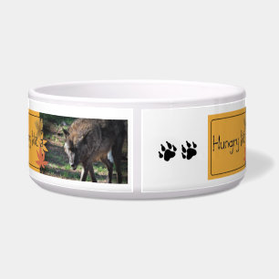 Hungry Like a Wolf Dog Food Dish