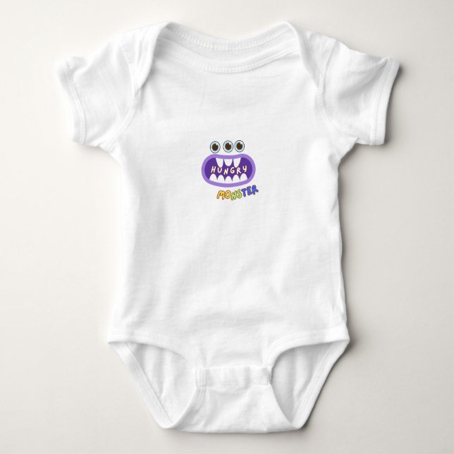 HUNGRY MONSTER BABY BODYSUIT (Front)