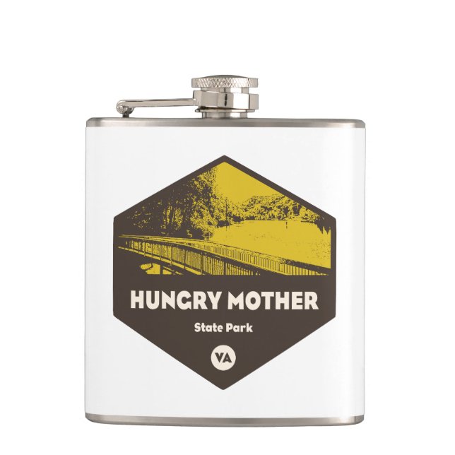 Hungry Mother State Park Virginia Hip Flask (Front)