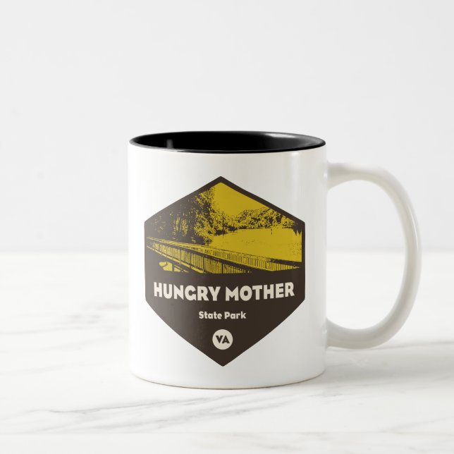 Hungry Mother State Park Virginia Two-Tone Coffee Mug (Right)