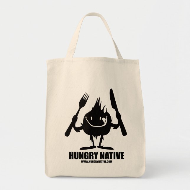Hungry Native Grocery Tote Bag (Front)