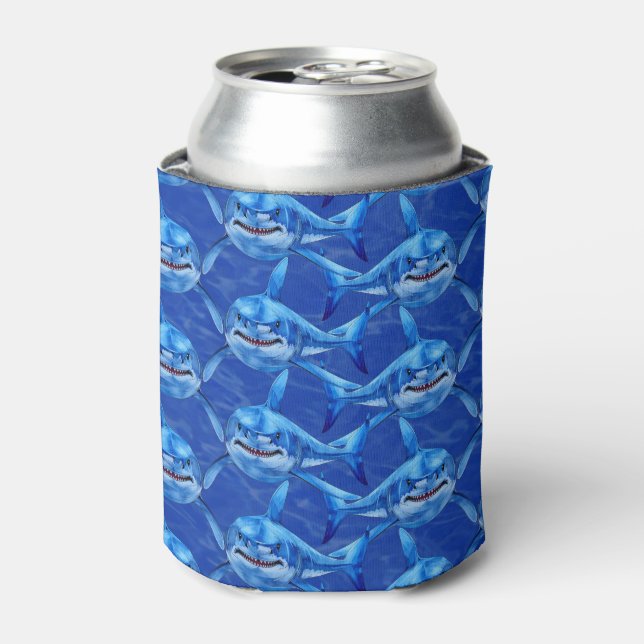 Hungry Sharks  Can Cooler (Can Front)