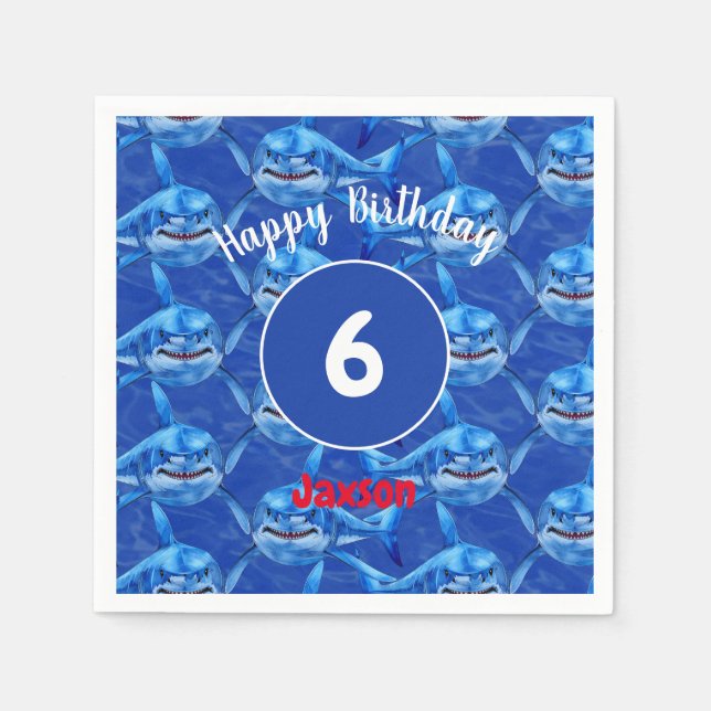 Hungry Sharks  Napkin (Front)