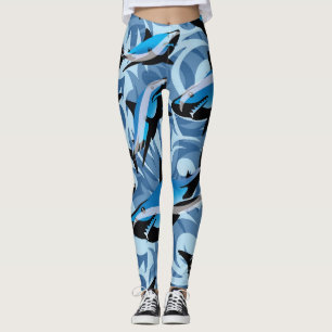 Hungry Sharks Swimming Leggings