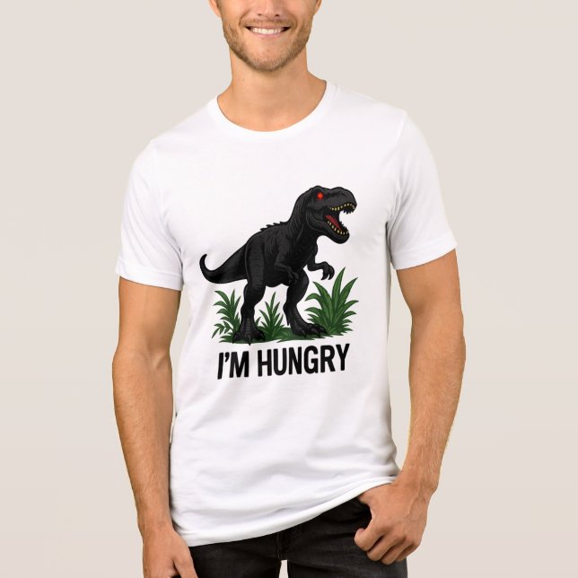 Hungry T-Rex Tri-Blend Shirt (Front)