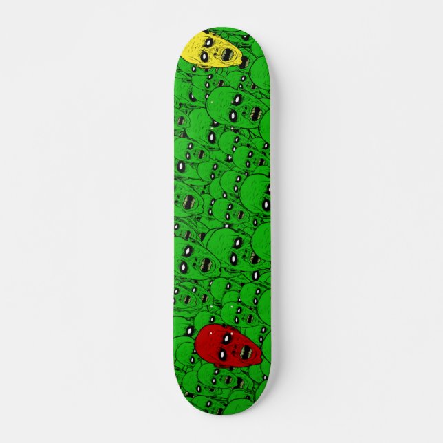 Hungry Undead Zombie Heads Skateboard (Front)