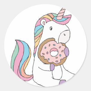Hungry Unicorns Classic Round Sticker