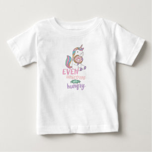 Hungry Unicorns Colourful Unicorn Art Cute Art Baby T-Shirt