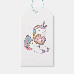 Hungry Unicorns Colourful Unicorn Art Cute Art  Gift Tags
