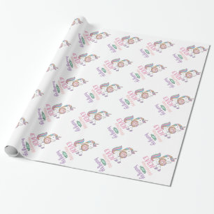 Hungry Unicorns Colourful Unicorn Art Cute Art Wrapping Paper