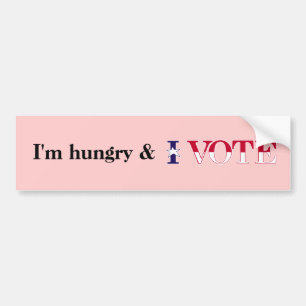 Hungry Vote bumper sticker