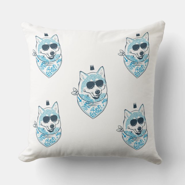 hungry wolf cushion (Front)