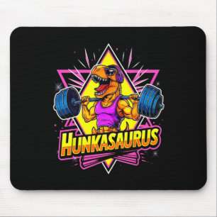 Hunkasaurus Gym Workout T-rex Powerlifting Bodybui Mouse Pad