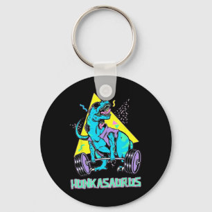 Hunkasaurus Weightlifting Bodybuilding Gym Workout Key Ring