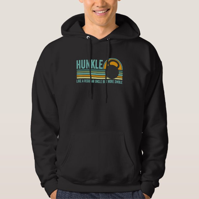 Hunkle Uncle Hunky Uncle Body Builder Swole Meme Hoodie (Front)