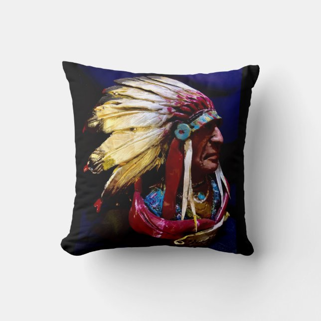 "Hunkpapa Chief" original art Cushion (Front)