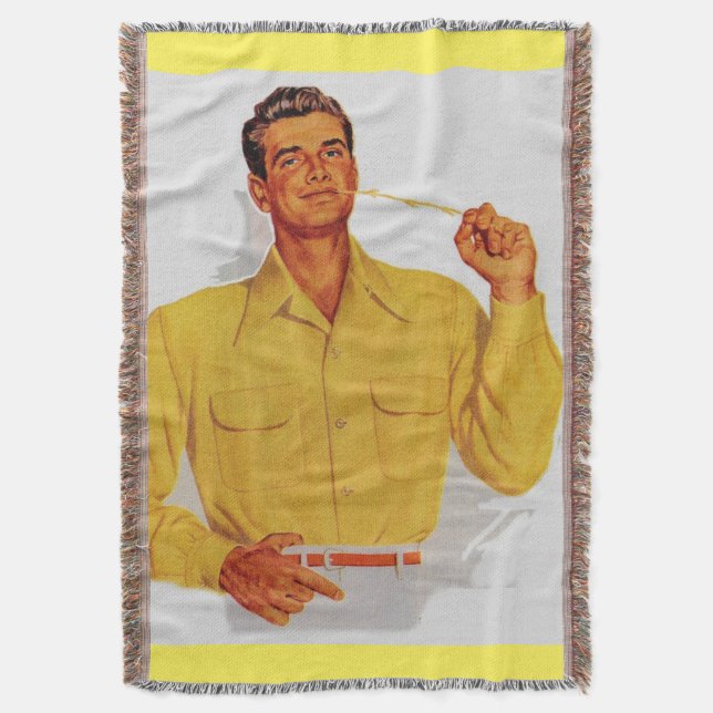 hunky handsome hayseed throw blanket (Front Vertical)