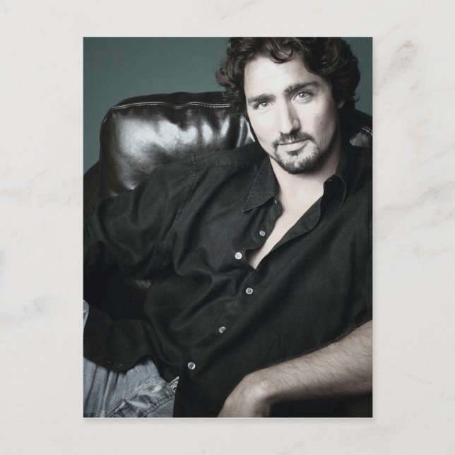 Hunky moustache beard Justin 2006 Postcard (Front)