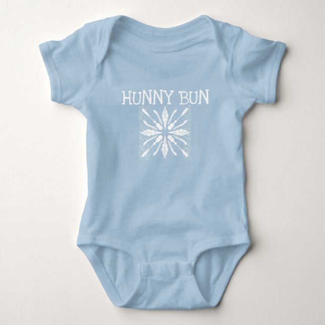 Hunny Bun Snowflake Baby Bodysuit (Front)