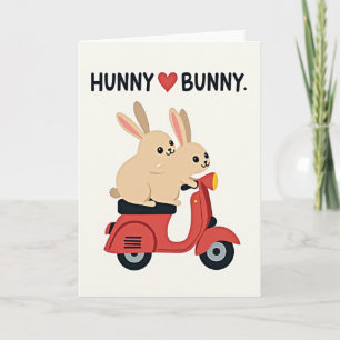Hunny Bunny Scooter Love Card