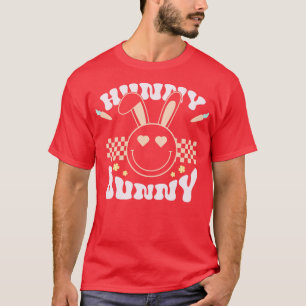 Hunny Bunny Smile Face Chequerboard Pattern  T-Shirt