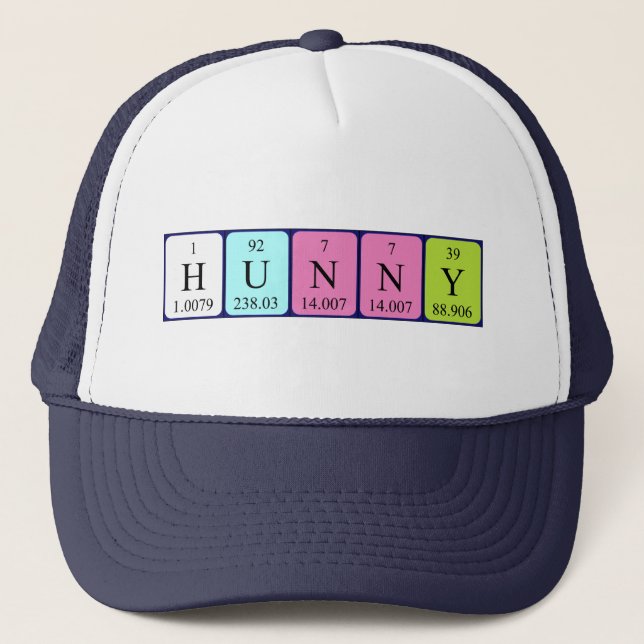 Hunny periodic table name hat (Front)