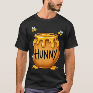 Hunny Pot With Bees Cute Halloween Honey Jar T-Shirt