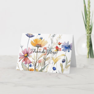 'Hunny' Wildflower Folded Thank You Card