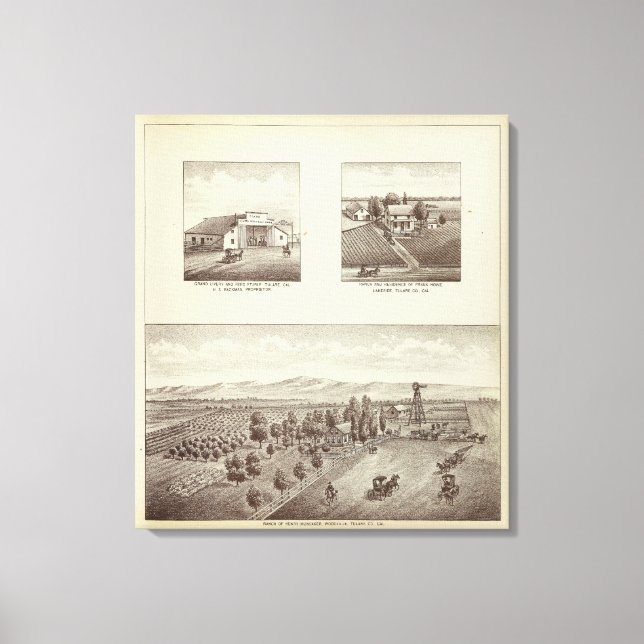 Hunsaker ranch, Woodville Canvas Print (Front)