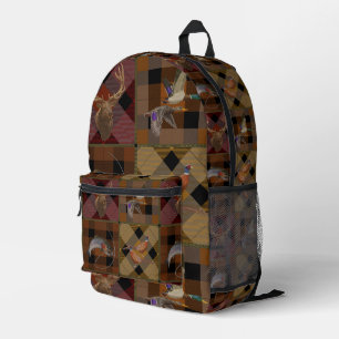 Hunt Club Plaid with Wild Game Printed Backpack