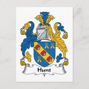 Hunt Family Crest Postcard