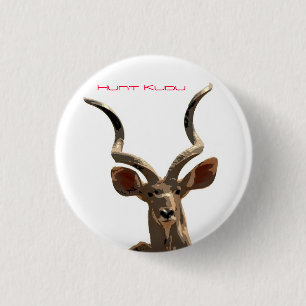 Hunt the Kudu 3 Cm Round Badge