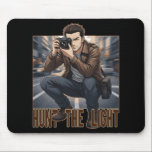 Hunt The Light Vintage Photographer Professional  Mouse Pad<br><div class="desc">Looking for the perfect gift for the photographer in your life? At AmazingEG, we believe photography is more than just clicking a button; it’s an art form. This "Hunt The Light" design pays homage to the street photographer, the one who patiently waits for the golden hour, the dramatic shadows, and...</div>