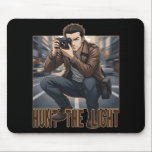 Hunt The Light Vintage Photographer Professional  Mouse Pad<br><div class="desc">Looking for the perfect gift for the photographer in your life? At AmazingEG, we believe photography is more than just clicking a button; it’s an art form. This "Hunt The Light" design pays homage to the street photographer, the one who patiently waits for the golden hour, the dramatic shadows, and...</div>