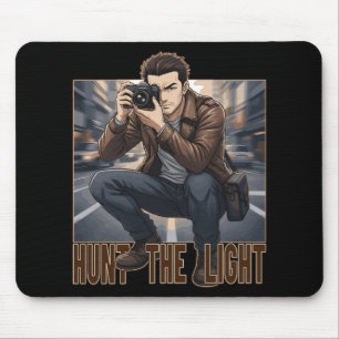 Hunt The Light Vintage Photographer Professional  Mouse Pad